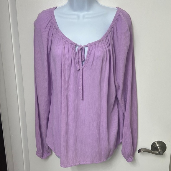 Sanctuary Tops - Sanctuary Purple Ballet neck Long Sleeve Top, S, Can be worn off shoulders